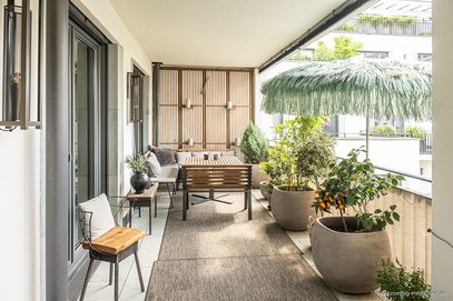 Bestlage nahe Englischen Garten: Luxuriöse 3-4 Zi.-Designerwhg. - großer Balkon &amp; 2 TG-Stellplätzen.