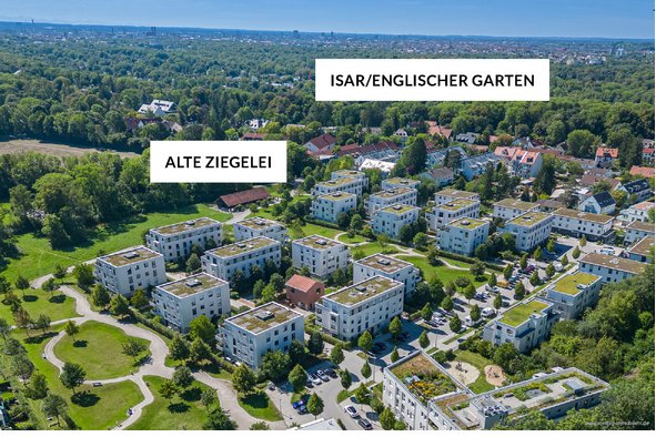 Bogenhausen - Alte Ziegelei. Großzügige, helle 2-Zimmer Wohnung im 3. OG mit Süd-Balkon, Keller &amp; TG