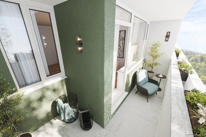 Bogenhausen: Renovierungsbedürftige 1-Zi.-Whg. im 6. OG (Lift) &amp; Alpenblick, Balkon zzgl. Lagerraum