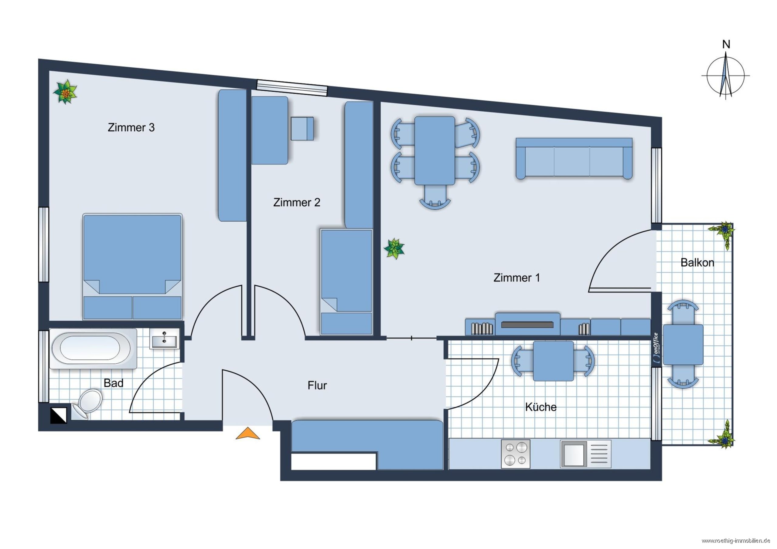 3 zimmer wohnung mit balkon nürnberg bis 600 euro