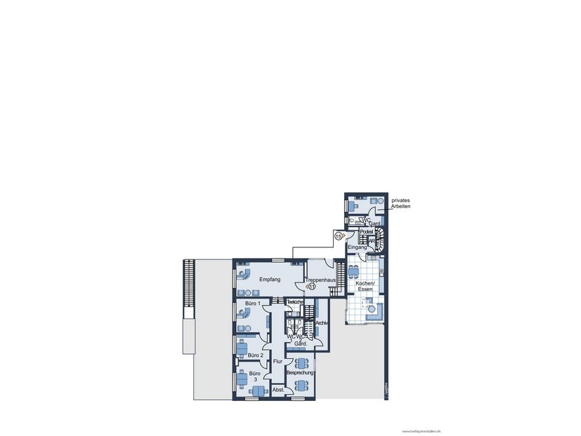 Grundrissskizze EG Rückgebäude