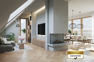 NY88: Bestlage Maxvorstadt. Exklusive Penthouse-Maisonettewohnung mit Dachterrasse &amp; Kamin.