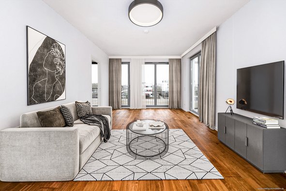 Riem - Lichtdurchflutete 3-Zimmer-Wohnung mit großer Terrasse, TG-Stellplatz &amp; Lift in ruhiger Lage