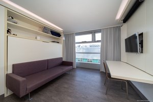 "Rundum Sorglos" Kapitalanlage in den Flaucher Auen direkt an der Isar! Voll ausgestattetes 1-Zimmer-Apartment.