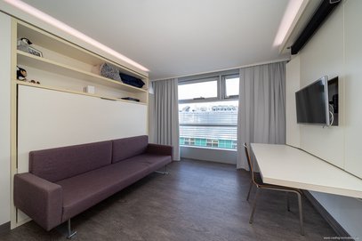 "Rundum Sorglos" Kapitalanlage in den Flaucher Auen direkt an der Isar! Voll ausgestattetes 1-Zimmer-Apartment.