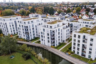 Schwabing-Freimann! Beste Lage direkt am Mühlbach! 4-Zimmer-Penthousewohnung, große Dachterrasse!