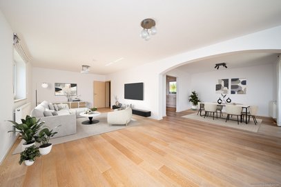 Traumlage in Forstinning (Energieklasse A+). Lichtdurchflutetes EFH für Familien mit Garten &amp; Garage