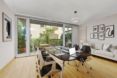 Zentrale Bestlage in der Maxvorstadt! 3 Zi. Wohnbüro/Praxis mit vielfältigen Nutzungsmöglichkeiten im ruhigen, grünen Innenhof.